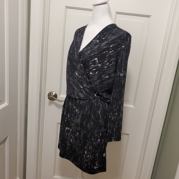 NWT Peyton Jensen Black Multicolored Emma Surplice Dress Size Small, Retail $88 - Picture 7 of 11